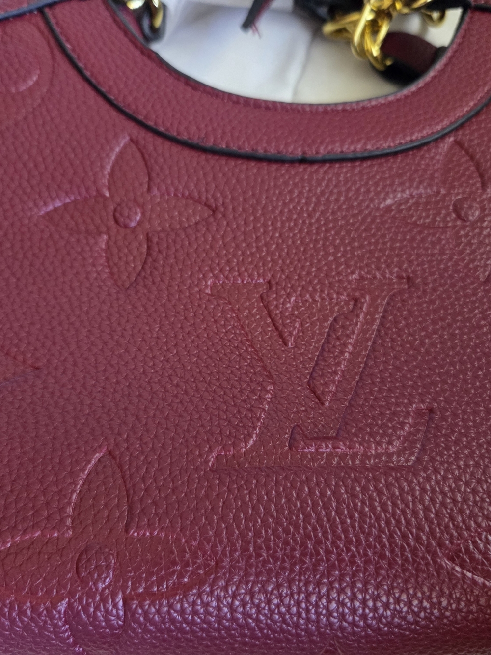 Louis Vuitton Like Burgundy Suede Chain-Handle Womens Bag - Picture 2 of 5